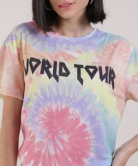 Blusa-Feminina--World-Tour--Estampada-Tie-Dye-Manga-Curta-Decote-Redondo-Multicor-9950124-Multicor_4