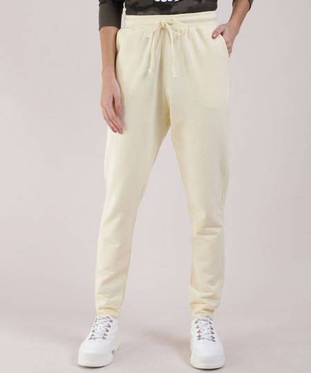 Calca-de-Moletom-Feminina-Jogger-Cintura-Alta-com-Cordao-Amarelo-Claro-9951927-Amarelo_Claro_1 Calca-de-Moletom-Feminina-Jogger-Cintura-Alta-com-Cordao-Amarelo-Claro-9951927-Amarelo_Claro_1