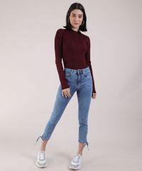 Blusa-Feminina-Basica-em-Trico-Manga-Longa-Vinho-9356754-Vinho_3