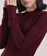 Blusa-Feminina-Basica-em-Trico-Manga-Longa-Vinho-9356754-Vinho_4