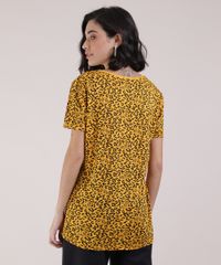 Blusa-Feminina-O-Rei-Leao-Estampada-Manga-Curta-Decote-Redondo-Amarela-9943541-Amarelo_2