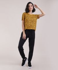 Blusa-Feminina-O-Rei-Leao-Estampada-Manga-Curta-Decote-Redondo-Amarela-9943541-Amarelo_3