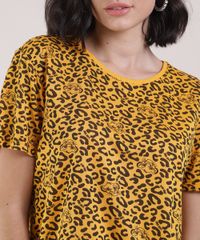 Blusa-Feminina-O-Rei-Leao-Estampada-Manga-Curta-Decote-Redondo-Amarela-9943541-Amarelo_4