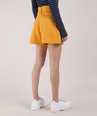Short-Feminino-Cintura-Alta-com-Bolsos-e-Cinto-Mostarda-9946885-Mostarda_2