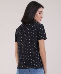 Kit-de-Blusa-Feminina-Estampada-de-Poa-Manga-Curta-Decote-Redondo---Mascara-de-Protecao-Individual-Preto-9950788-Preto_2