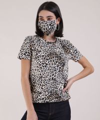 Kit-de-Blusa-Feminina-Estampada-Oncinha-Manga-Curta-Decote-Redondo---Mascara-de-Protecao-Individual-Off-White-9950789-Off_White_1