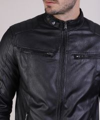 Jaqueta-Masculina-Biker-Slim-com-Bolsos-Preta-9816122-Preto_4