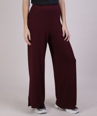Calca-Feminina-Pantalona-Canelada-com-Bolsos-Vinho-9880628-Vinho_1