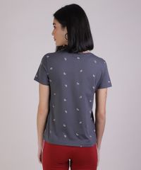 Blusa-Feminina-Estampada-de-Rosas-Manga-Curta-Decote-Redondo-Chumbo-9943535-Chumbo_2