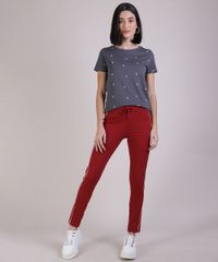 Blusa-Feminina-Estampada-de-Rosas-Manga-Curta-Decote-Redondo-Chumbo-9943535-Chumbo_3