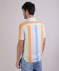 Camisa-Masculina-Tradicional-Listrada-Arco-Iris-Manga-Curta-Multicor-9946136-Multicor_2