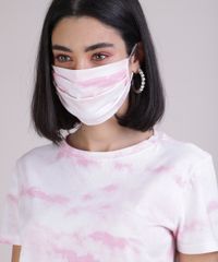 Kit-de-Blusa-Feminina-Estampada-Tie-Dye-Manga-Curta-Decote-Redondo---Mascara-de-Protecao-Individual-Off-White-9950787-Off_White_4