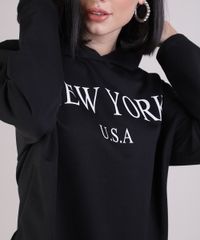 Blusao-em-Moletom-Feminino--New-York--com-Capuz-Preto-9952300-Preto_4