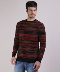 Sueter-de-Trico-Masculino-Estampado-Etnico-Gola-Careca-Azul-Marinho-9809535-Azul_Marinho_1