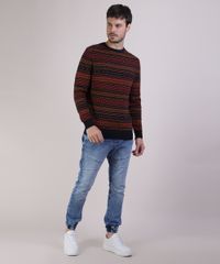 Sueter-de-Trico-Masculino-Estampado-Etnico-Gola-Careca-Azul-Marinho-9809535-Azul_Marinho_3