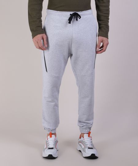 Calca-de-Moletom-Masculina-com-Recortes-e-Faixas-Laterais-Cinza-Mescla-Claro-9910552-Cinza_Mescla_Claro_1 Calca-de-Moletom-Masculina-com-Recortes-e-Faixas-Laterais-Cinza-Mescla-Claro-9910552-Cinza_Mescla_Claro_1