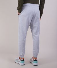 Calca-de-Moletom-Masculina-com-Recortes-e-Faixas-Laterais-Cinza-Mescla-Claro-9910552-Cinza_Mescla_Claro_2