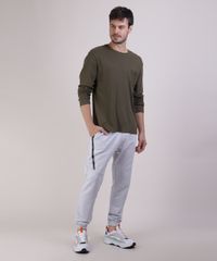 Calca-de-Moletom-Masculina-com-Recortes-e-Faixas-Laterais-Cinza-Mescla-Claro-9910552-Cinza_Mescla_Claro_3