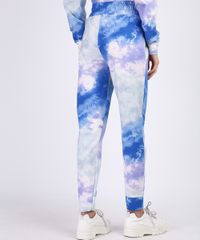 Calca-de-Moletom-Feminina-Jogger-Tie-Dye-Cintura-Alta-Com-Cordao-Para-Amarrar-Azul-9952532-Azul_2