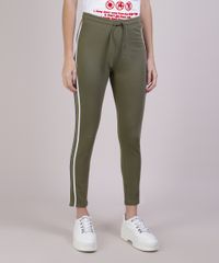 Calca-Legging-Feminina--em-Moletom-Verde-Escuro-9445259-Verde_Escuro_1
