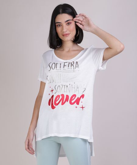 Blusa-Feminina--Solteira-Sim-Sozinha-Never--Manga-Curta-Decote-redondo-Off-White-9565971-Off_White_1 Blusa-Feminina--Solteira-Sim-Sozinha-Never--Manga-Curta-Decote-redondo-Off-White-9565971-Off_White_1