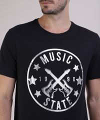 Camiseta-Masculina--Music--Metalizada-Manga-Curta-Gola-Careca-Preta-9950954-Preto_4