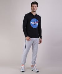 Camiseta-Masculina-NASA-com-Capuz-Manga-Longa-Preta-9953260-Preto_3