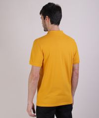 Polo-Masculina-Basica-em-Piquet-com-Bordado-Manga-Curta-Amarela-9725321-Amarelo_2