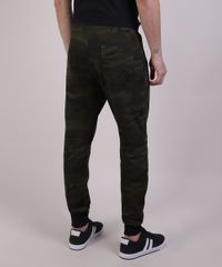 Calca-Masculina-Relaxed-Estampada-Camuflada-em-Moletom-com-Bolsos-Verde-Militar-9807603-Verde_Militar_2