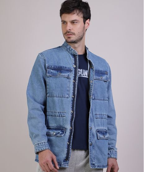 Parka-Jeans-Masculina-com-Bolsos-Azul-Claro-9939130-Azul_Claro_1