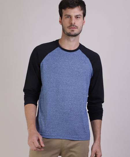Camiseta-Masculina-Manga-Longa-Raglan-Gola-Careca-Azul-Mescla-9946757-Azul_Mescla_1