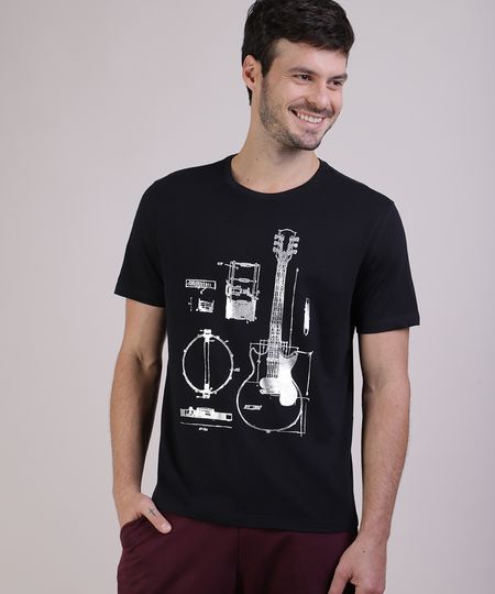 Camiseta-Masculina-Guitarra-Manga-Curta-Preto-9950953-Preto_1