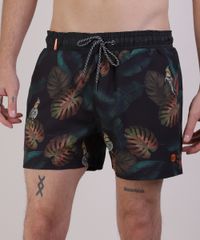 Short-Masculino-Estampado-de-Folhagens-com-Cordao-Verde-Escuro-9952259-Verde_Escuro_1