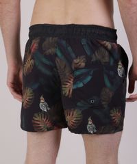 Short-Masculino-Estampado-de-Folhagens-com-Cordao-Verde-Escuro-9952259-Verde_Escuro_2