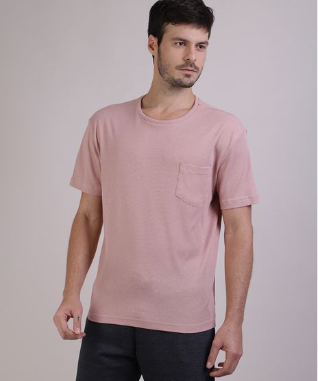 Camiseta-Masculina-Basica-com-Bolso-Manga-Curta-Gola-Careca-Rosa-Claro-9952470-Rosa_Claro_1