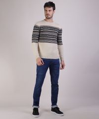 Sueter-de-Trico-Masculino-com-Estampa-Etnica-Bege-9801192-Bege_3