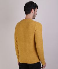Sueter-Masculino-em-Trico-Gola-Careca-Amarelo-9801193-Amarelo_2