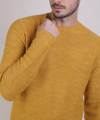 Sueter-Masculino-em-Trico-Gola-Careca-Amarelo-9801193-Amarelo_4