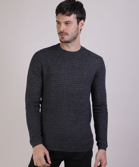 Sueter-de-Trico-Masculino-Slim-Gola-Careca-Cinza-Mescla-Escuro-9821910-Cinza_Mescla_Escuro_1 Sueter-de-Trico-Masculino-Slim-Gola-Careca-Cinza-Mescla-Escuro-9821910-Cinza_Mescla_Escuro_1