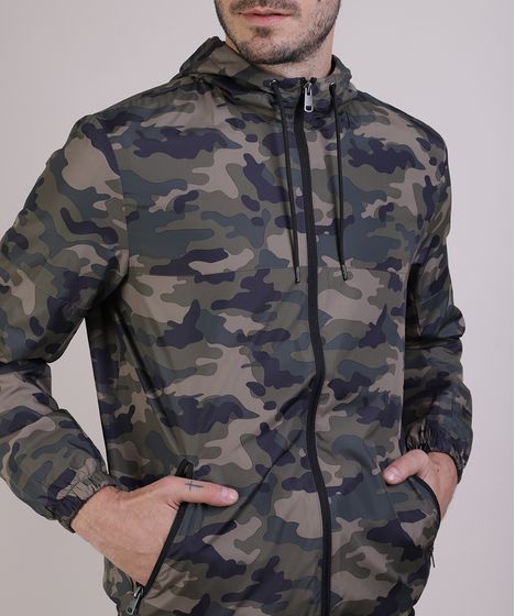 jaqueta camuflada masculina para caça