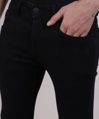 Calca-de-Sarja-Masculina-Super-Skinny-com-Puidos-e-Bolsos-Preta-9944001-Preto_4