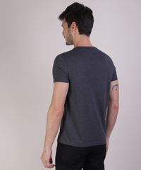 Camiseta-Masculina-com-Recorte-Manga-Curta-Gola-Careca-Cinza-Mescla-Escuro-9944373-Cinza_Mescla_Escuro_2