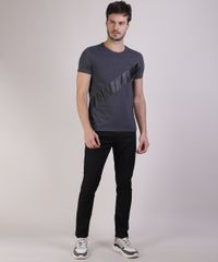 Camiseta-Masculina-com-Recorte-Manga-Curta-Gola-Careca-Cinza-Mescla-Escuro-9944373-Cinza_Mescla_Escuro_3