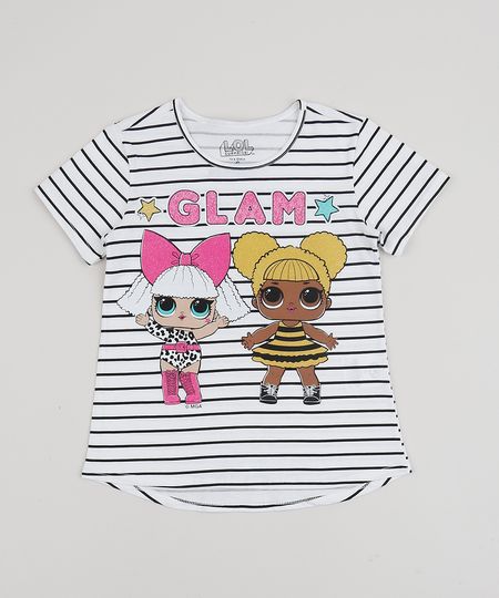 Blusa-Infantil-LOL-Surprise-Diva-e-Queen-Bee-Listrada-Manga-Curta-Off-White-9952783-Off_White_1 Blusa-Infantil-LOL-Surprise-Diva-e-Queen-Bee-Listrada-Manga-Curta-Off-White-9952783-Off_White_1