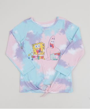 Blusa-Infantil-Bob-Esponja-Estampada-Tie-Dye-Manga-Longa-Azul-9955605-Azul_1