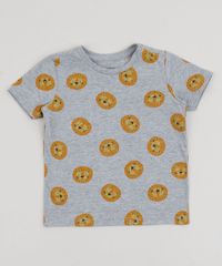 Camiseta-Infantil-Estampada-de-Leaozinho-Manga-Curta-Gola-Careca-Cinza-Mescla-9952867-Cinza_Mescla_1