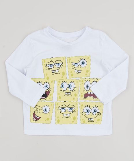 Camiseta-Infantil-Bob-Esponja-Manga-Longa-Gola-Careca-Branca-9955085-Branco_1