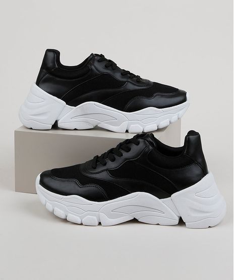 Tenis-Feminino-Oneself-Sneaker-Chunky-com-Recortes-Preto-9955098-Preto_1