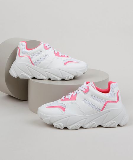 Tenis-Feminino-Oneself-Sneaker-Chunky-com-Recortes-em-Neon-Branco-9955262-Branco_1 Tenis-Feminino-Oneself-Sneaker-Chunky-com-Recortes-em-Neon-Branco-9955262-Branco_1