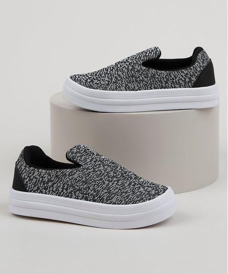 Tenis-Infantil-Sonho-de-Crianca-Knit-Calce-Facil-com-Recortes-Cinza-Mescla-9958436-Cinza_Mescla_1